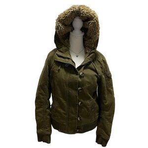 Vintage Y2K Fur Bomber Jacket